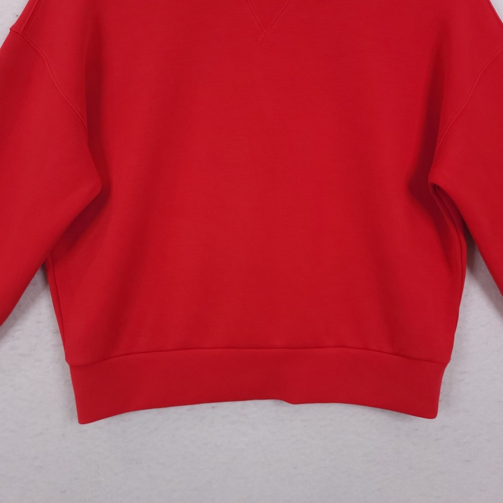 Spanx AirEssentials Crewneck Sweatshirt Medium Vibrant Red Pullover Casual Soft - Picture 9 of 16